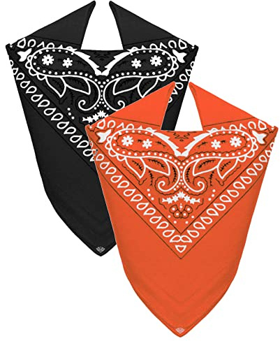 Van Der Rich ® - Set 2 Bandanas aus 100% Baumwolle Halstuch für Herren Damen