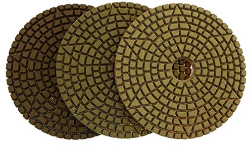 3-teiliges 4-Zoll-Diamant-Polierpad-Set Flexible Nass-Polierpads Für Granit-Marmor-Stein-Beton-Schleifscheibe