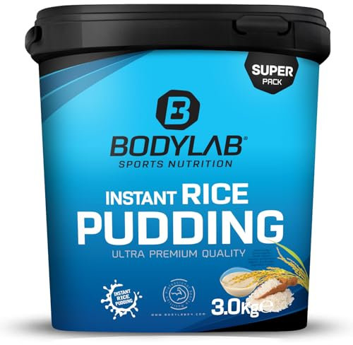 Bodylab24 Instant Rice Pudding 3kg, aus 100% Reismehl, ohne weitere Zusätze, die schnelle und leckere Kohlenhydratversorgung im Masseaufbau oder vorm Training, geschmacksneutral