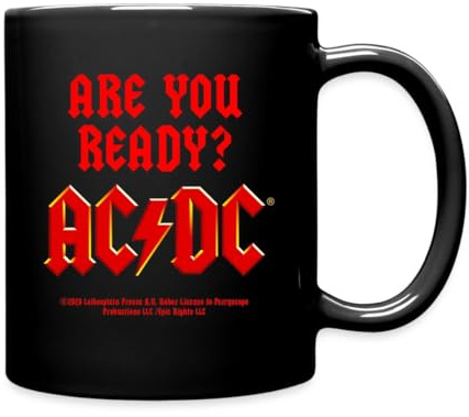 AC/DC Rotes Logo Are You Ready Spruch Tasse Einfarbig