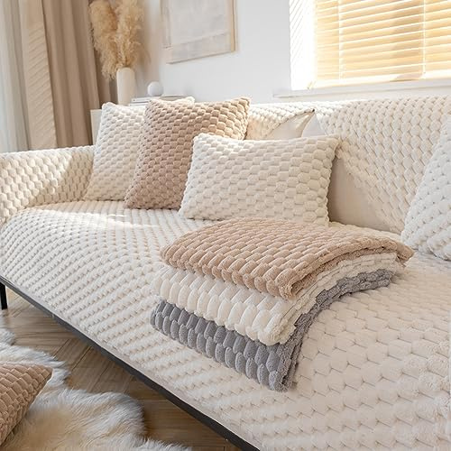 WYJHNLBEDC Sofa/Couch überzug/überwurf/überwurfdecke, Sofaschutz Hund | Warmer Super Weicher Fleecedecke Sofabezug für L Form/U Form/Ecksofa 3/2/1 Sitzer, Kratzschutz Katze