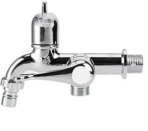 ABS-Kunststoff-Waschmaschine-Kaltwasserhahn, Waschbecken, Wasserhahn, Wasserhahn, Waschbecken Mit Doppelauslauf Und Griff G1/2 Homehold(Fischschwanz)