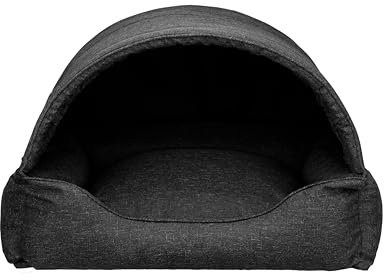 Bjird Hundebett & Hundehütte in einem - Hundehaus mit Dach für kleine und mittelgroße Hunde - Hundehöhle - Hundebox - Hundesofa - Bezug abnehmbar & waschbar - stabiles Hundekorb - 60x 47 cm