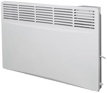 Adam Amba 2000W Electric Radiator, Wall Mounted Electric Heater with Thermostat, 7-Day Programmable Timer, LCD Display, Child Lock, 6824 BTU, LOT 20 Compliant, White