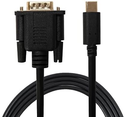 Xingdianfu USB C auf VGA Kabel, USB Typ C Stecker auf VGA Stecker Kabel Adapter PC Computer Monitor Vergoldet 1,8m