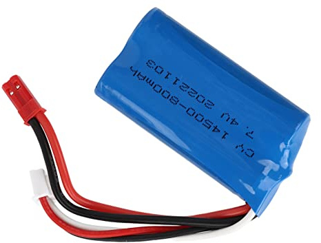Topyond 800mAh 7.4 V Li ion Akku,RC LiPo Akku Ersatz, Hohe Leistung, Hohe Umwandlungsrate, RC Li Ion mit JST Stecker, Für WL917 RC Autos, Boote, Spielzeug