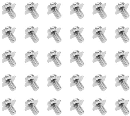 EMSea 50 viti per morsettiera M4 x 8 con rondella quadrata da 8 mm, testa a croce, per apparecchi elettrici, interruttori, morsettiera
