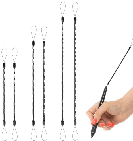 Jeffdad 6 cordini elastici per penne touch, retrattili per tablet
