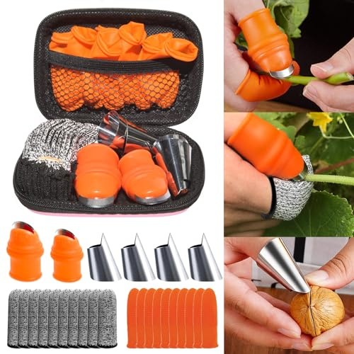 24Pcs Silicone Gardening Thumb Knife Anti-Cut Finger Cover Cots