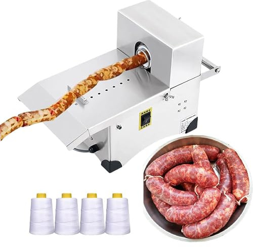 DPLXQPP Universal Sausage Knotting Machine,Stainless Steel Electric Sausage Stuffing Accessory with Foot Switch for Easy Sausage Knotting-Essential Kitchen Tool,220V