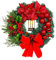 40CM Corona de Navidad, Corona Navideña para Decoración Colgante para Puerta con Luz Led, Corona Artificial Reutilizable para Decoración Navideña, Puerta de Entrada, Pared, Ventana,Decoración Navideña
