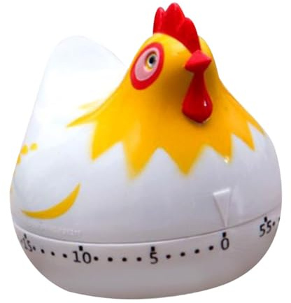 COLLBATH Cartoon Kitchen Timer Mechanical Reminder for Baking Cooking Easy to Clean Use Fun Management for Home Chefs