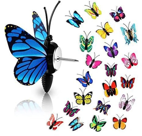Korktafel-Pins – 50 Stück Schmetterlings-Reißnägel, Pinnwandnadeln, künstlerische PVC-dekorative Kartennadeln, Pinnnadeln für Korktafel, farbige Zeichnungen, Tier-Insektentafel, dekorative
