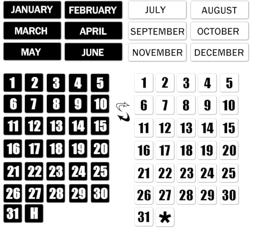Lot de 38 chiffres magnétiques double face et chiffres magnétiques pour réfrigérateur de bureau, tableau blanc et calendrier de réfrigérateur