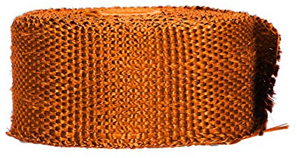 Hyuduo Auspuffband, 5 M Hochtemperatur-Abgaswärmeband, Glasfaser-Isolierband für Auto, Motorrad, Wärmeband, Matte und Schlauch (ORANGE)