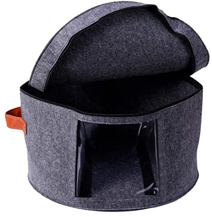 Hutschachtel-Organizer – runde Reise-Hutschachteln | Faltbare Hutaufbewahrungstasche mit staubdichtem Deckel | Große Hutaufbewahrungsbox | Reise-Hutschachteln für Damen und Herren, geeignet für versch