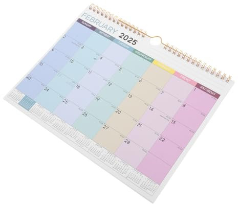 FUNNETOYU Wandkalender Klar Bedruckt Hängekalender Für Bürobedarf Monatskalender Mit Europäischer Ästhetik Schulkalender Aus Papier Tageskalender Als Wohnaccessoire