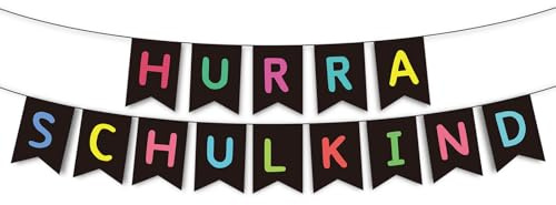 Einschulung Deko Junge Mädchen 2026- Einschulung Girlande Hänge Deko Schulanfang Deko Banner Bunt Schuleinführung Schulkind Deko Junge Mädchen für Einschulungsfeier Schulstart Klassenzimmer Party Deko