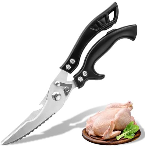 Forbici da Cucina Professionali Trinciapollo Multiuso Forbice Cucina per Pollame Pollo Pesce Carne Verdure Erbe