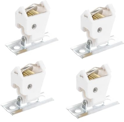 Ciieeo Set 4 Serrature Per Tende in Bambù Chiusura Plastica Per Tende Da Finestra Fermacorda Robusto Compatto Accessori Pratici in Casa
