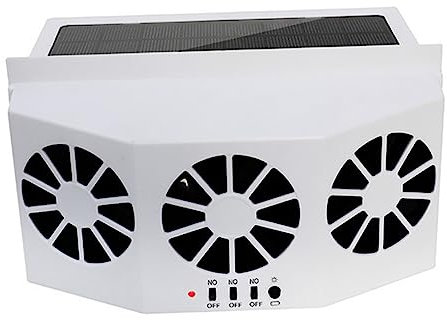 BESTYASH Car Solar Exhaust Fan Efficient Solar Powered Ventilation System with Ducts for Circulation Lightweight Easy to Install for Cars Vehicles