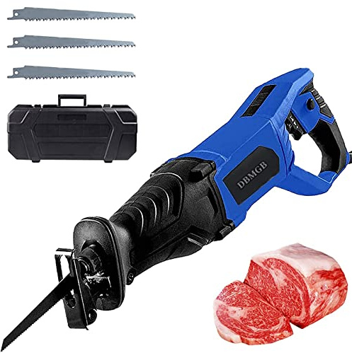 Electric Bone Saw - Commercial Butcher Band Saw for Cutting Frozen Meat, Bones, and Bacon, 6-Speed Adjustable, Portable and Powerful
