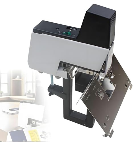 AiODiO Grapadora eléctrica de sillín, Grapadora eléctrica Profesional, automática, Grosor Ajustable de 100 mm, Intensidad Ajustable de 1 a 9 Niveles, para Oficina.