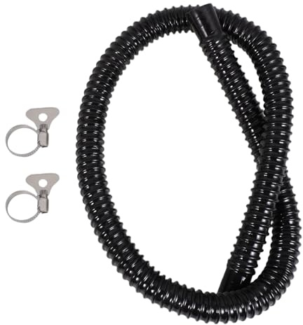 Kisangel Manguera Corrugada Flexible para Acuario 20 Mm Diámetro, Tubo de Plástico con Cabezal de Gel y Abrazaderas, 100 Cm para Mantenimiento y Cambio de Agua en Peceras