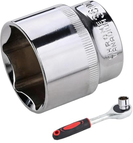 Douille de 36 mm – Extracteur d'écrous d'essieu à 6 points avec finition antirouille, acier au chrome vanadium à couple élevé pour cliquets et clés à molette de 1,2 cm pour voitures, camions et SUV