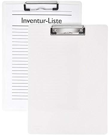 Klemm-Brett, Standard, weiß,10 Stück