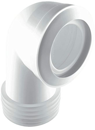 McAlpine MAC-8 90 Degree Bend MACFIT WC Connector Standard Length, White