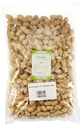 Naturix24 Erdnüsse in der Schale ungeröstet – Beutel, 2er Pack (2 x 1 kg)