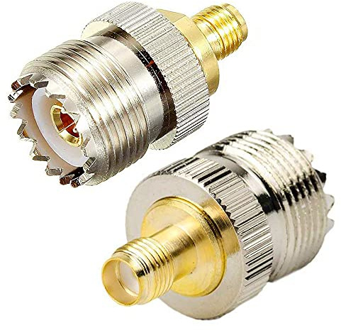 TengKo RF Koaxiale Koax-Adapter SMA-Buchse an UHF-Buchse SO239-Steckverbinder (2PCS)