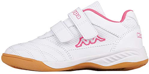 Kappa Indoor Kickoff Kinder Hallenschuhe Weiss/pink 260509K, Schuhgröße:33 EU
