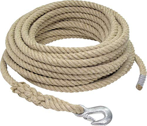 Baurollenseil, Hanf, mit Haken