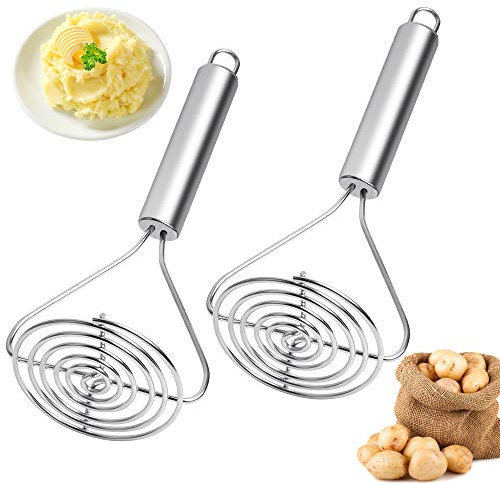 Schiacciapatate, in acciaio inox resistente, schiacciapatate, professionale, per la cucina, schiacciapatate a mano per preparare purè di patate, verdure, frutta, alimenti per bambini