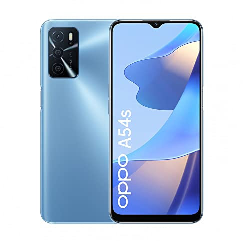 OPPO A54s Smartphone - 16,6 cm (6,52 Zoll) IPS LC-Display, 4 GB RAM, 128 GB interner Speicher, 50 Megapixel Triplekamera, 5.000 mAh Akku, Pearl Blue