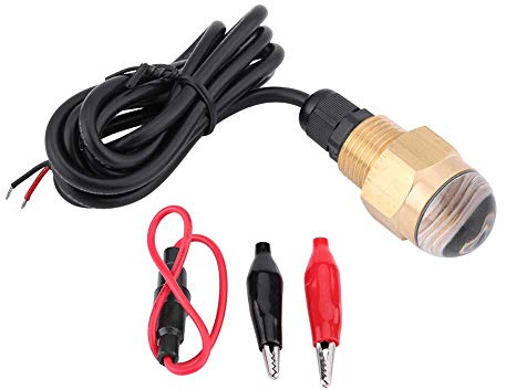 AYNEFY Unterwasserlicht, 12 V Blaue LED Ablassschraube Wasserdichte Unterwasserscheinwerfer U-Boot-Licht aus Messingglas für Marineboote Yachten U-Boote