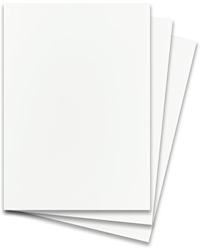 50 Stück DIN A5 Karton mit Leinenstruktur - Farbe: Weiss - 14,8 x 21 cm - 250 Gramm pro m² - Einzelkarte ohne Falz - Ideal zum Basteln, Scrapbooking, Grußkarte