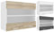 VCM Armario de Cocina Ancho 80 cm Puerta de Cristal Mate Armario de Pared Cocina Muebles de Cocina Esilo Blanco