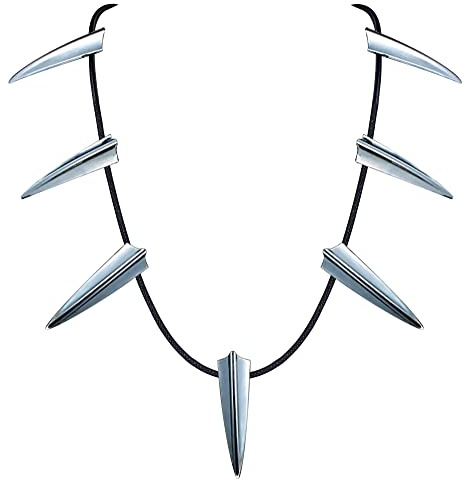 Adramata Collar para Hombre para Cosplay Collar con Colgante para Hombre Tono Dorado Plateado Fiesta de Halloween Joyería de Cosplay para Hombres y Niños,S