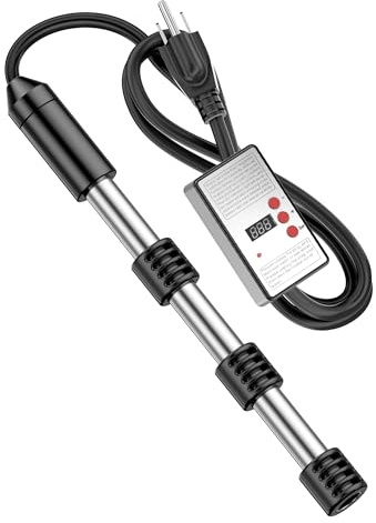 Bucket Fast Heater 2000W, Immersion Water Heater, Submersible High-Speed Water Heater for for Above-Ground Pool. | Timer Function (Auto-Stops When Set Duration Ends)