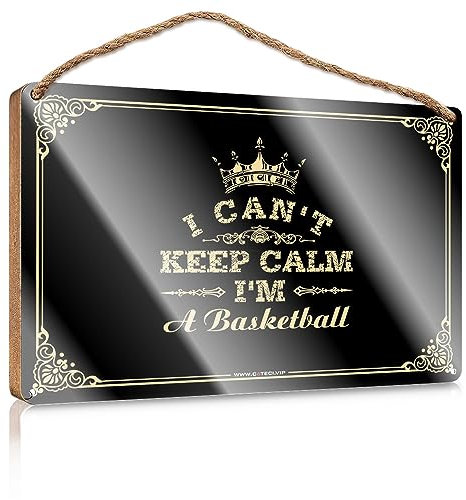 Wood Pantry Signs For Kitchen I Can'T Keep Calm I'M A Basketball Wooden Sign Door Sign Decor Fall Door Decor (Color : Colour, Size : 20X30CM)