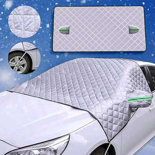 Valcla Frontscheibenabdeckung Winter für VW Golf 6 GTI Golf 7 GTI Golf Tdi Golf Sportsvan 2000-2023 2024, Verdicken Faltbar Auto Windschutzscheibenabdeckung, Gegen Schnee Staub Wischer Spiegel Schutz