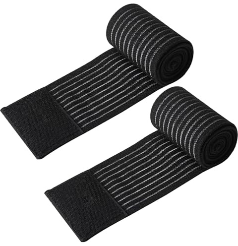 2 st handledsbandage, elastisk och justerbar andningsbar polyester, optimalt skydd för stukningar, tendinit och sportaktiviteter, svart, universal storlek