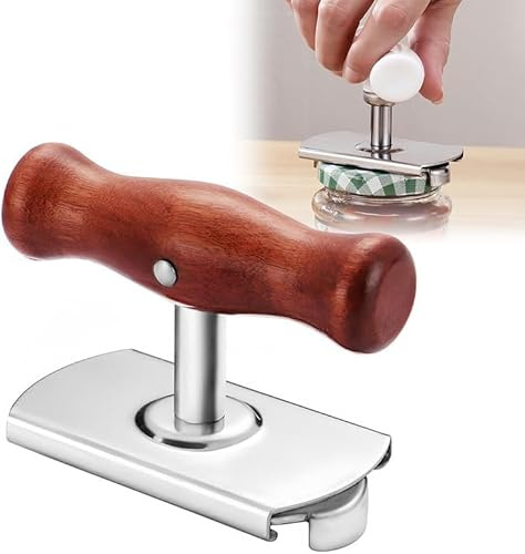 Effortless Arthritis Jar Opener, Glasöffner Schraubdeckelöffner, Dosenöffner Senioren, Glasöffner Schraubdeckelöffner, für Familie, Picknick,Geschäft (Holzfarbe)