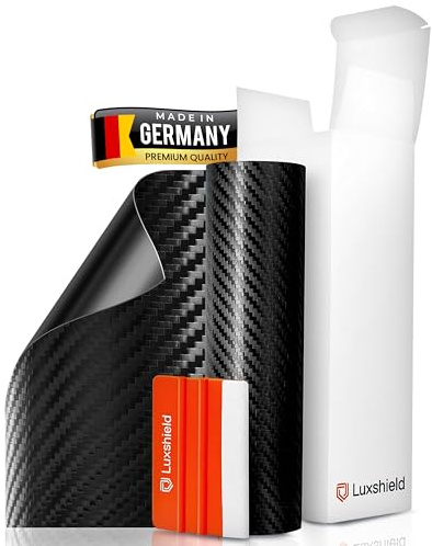Luxshield Pellicola Carbonio Foglio 20x300cm per Auto, Moto, Bici - Autoadesiva, Venduta al metro dalla Germania