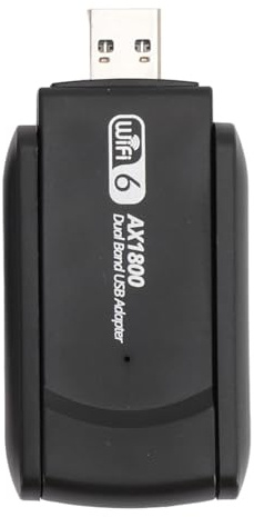 Adaptador USB WiFi 6, Adaptador Transceptor de Red Inalámbrico de Banda Dual 2.4G 5G para 10 11, 1800Mbps, Antena Dual, Protocolo Inalámbrico 802.11 AX, AC, a, B, G, N
