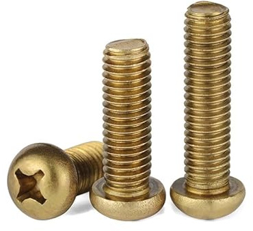 ORANXIN M4 x 30mm 20 Pcs Laiton Croix Boulons à tête ronde Cuivre Tête de dôme Vis Boulons de machines Fixations