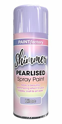 AlezyB - 6 x Pearlised Shimmer Lilac Aerosol Spray Paint 400ml Aerosol Spray Paint in variety of colors White Pink Silver Lilac,Arts Crafts